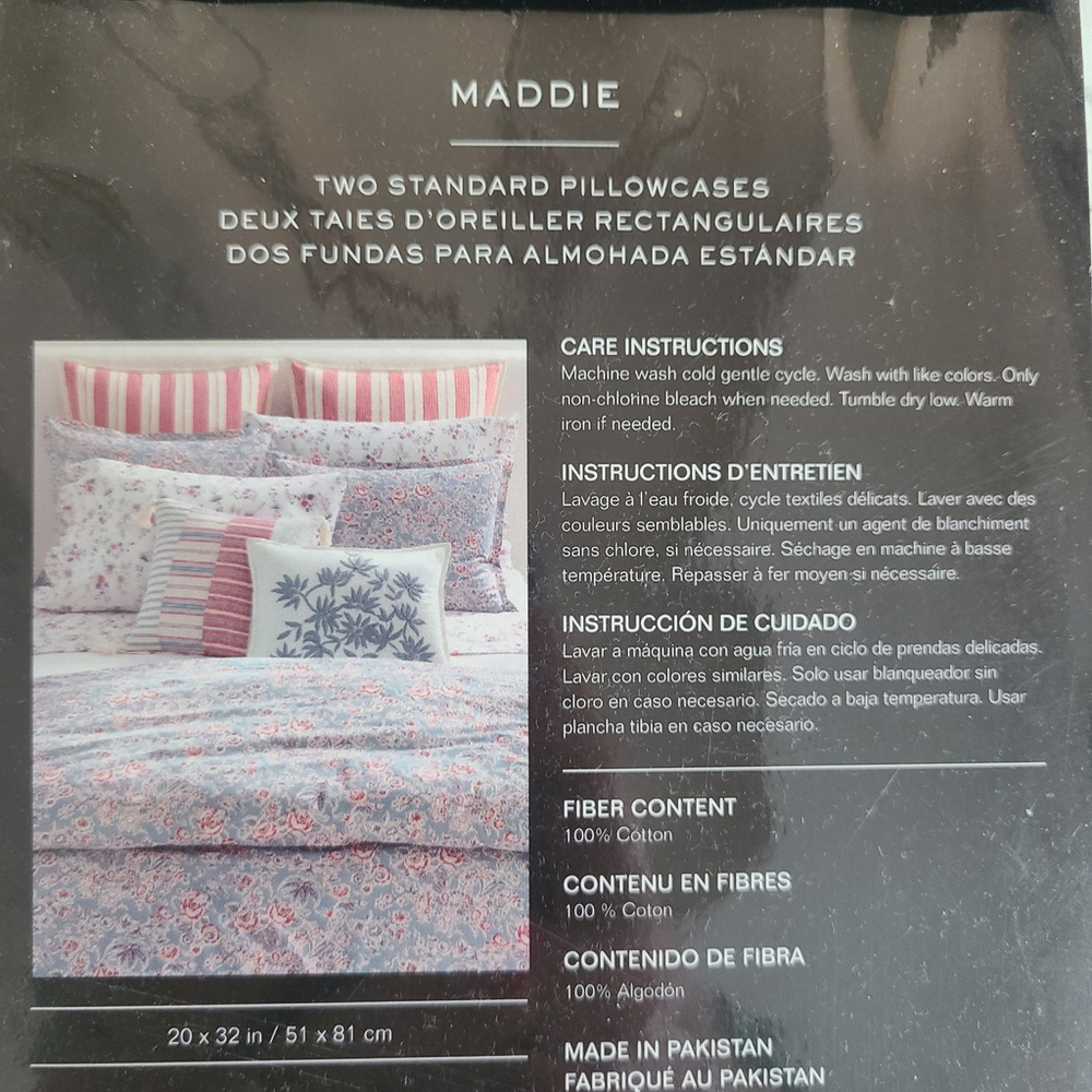 NEW Ralph Lauren Maddie Blossom Floral 2 Standard Pillowcases 20x32 100% Cotton - Picture 3 of 7